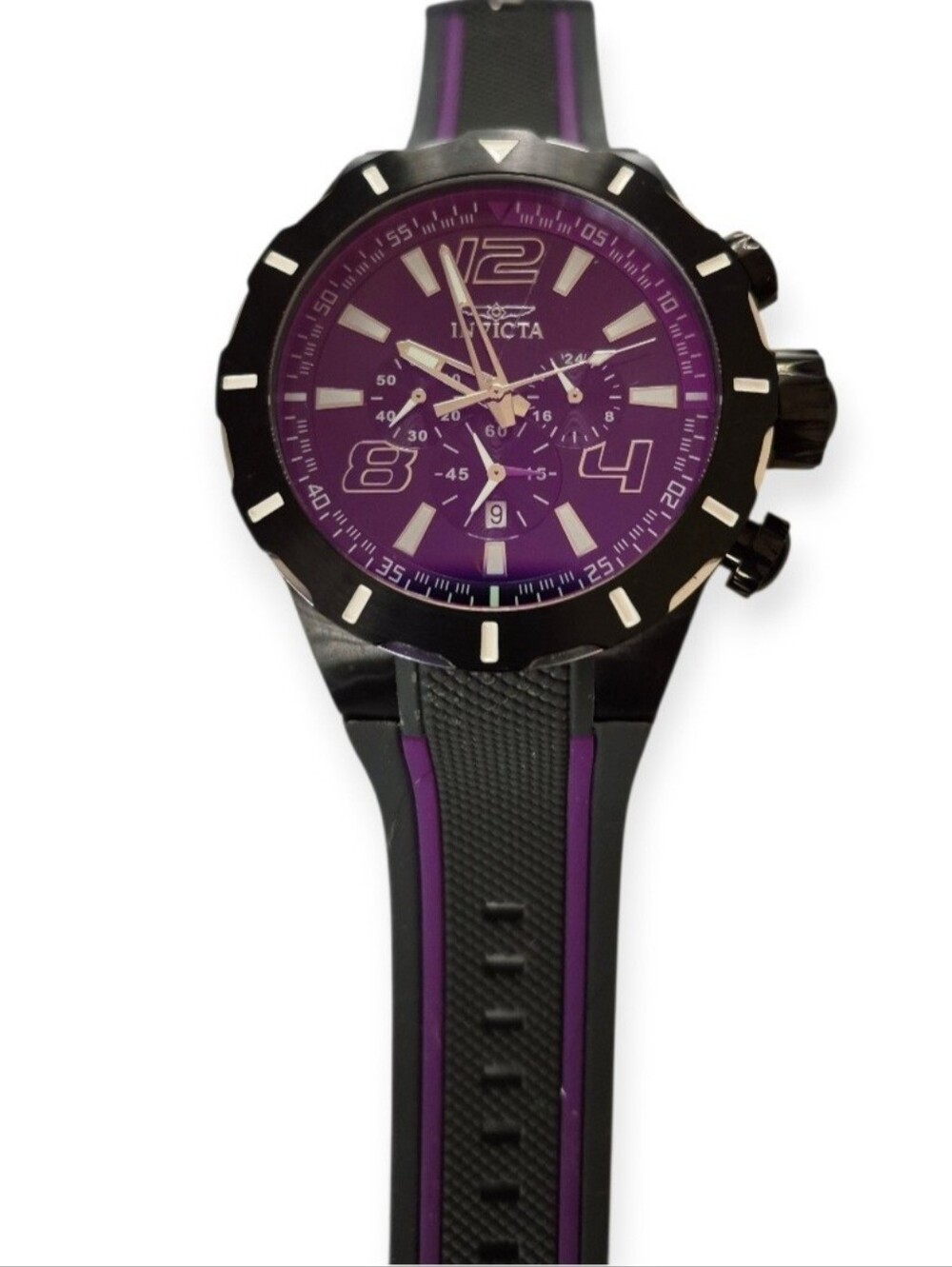 Invicta S1 Rally Men’s Black and Purple Sport Chronograph Watch